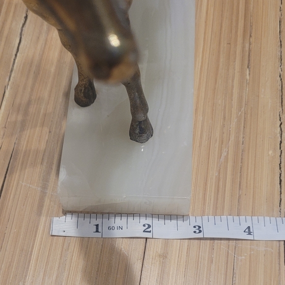 Brass Horses Mounted on Marble Bases - Picture 14 of 16